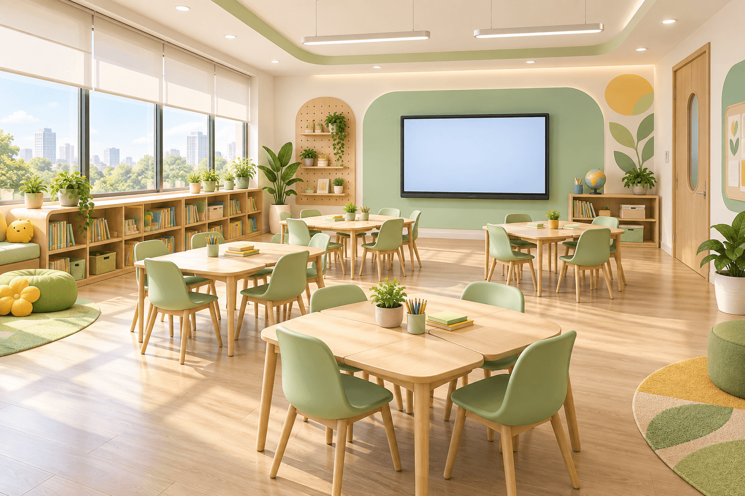 Phối cảnh phòng học tương tác